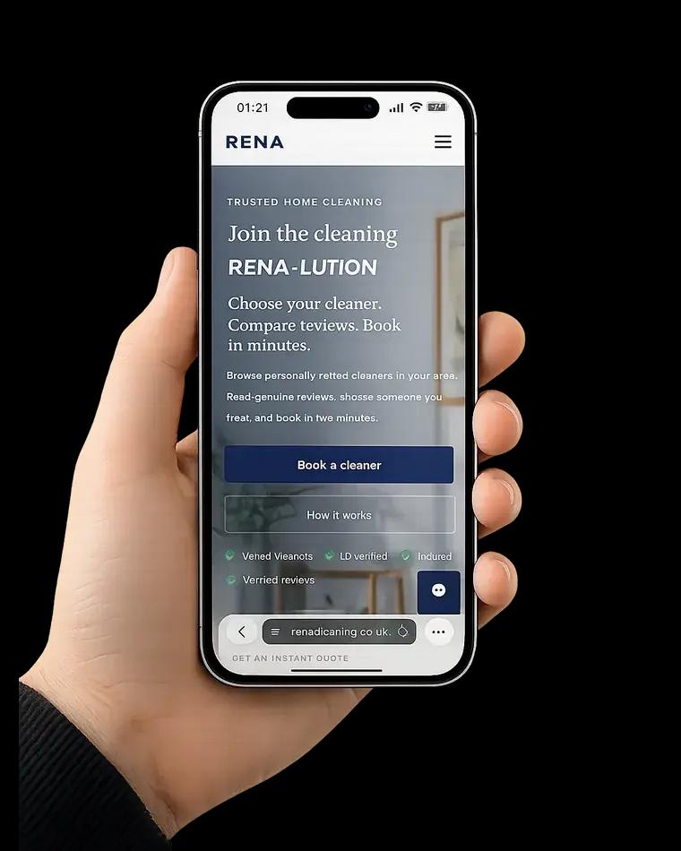 Browsing cleaners on the Rena app